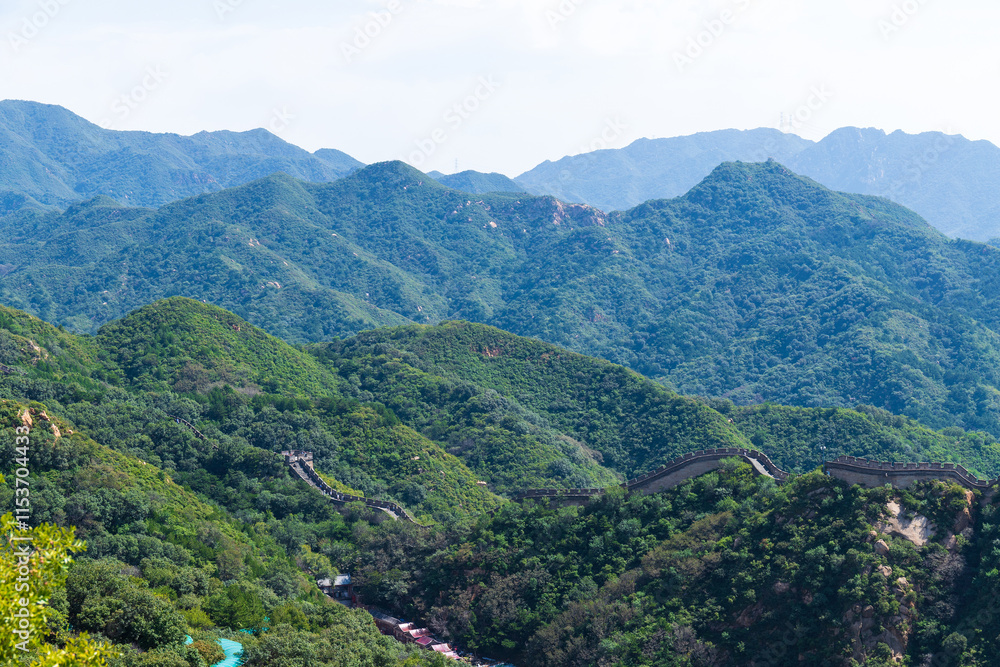 Fototapeta premium View of Badaling Great Wall in Beijing, China