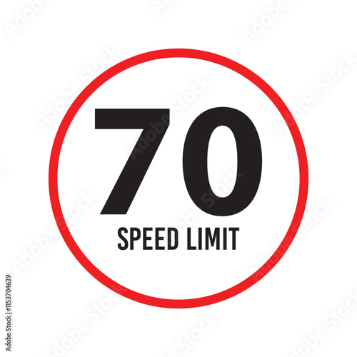 Speed limit signs and symbols depicting speed limits ranging from 5 to 100, featuring a standard design with black text on red circles. Vector illustration in eps 10.