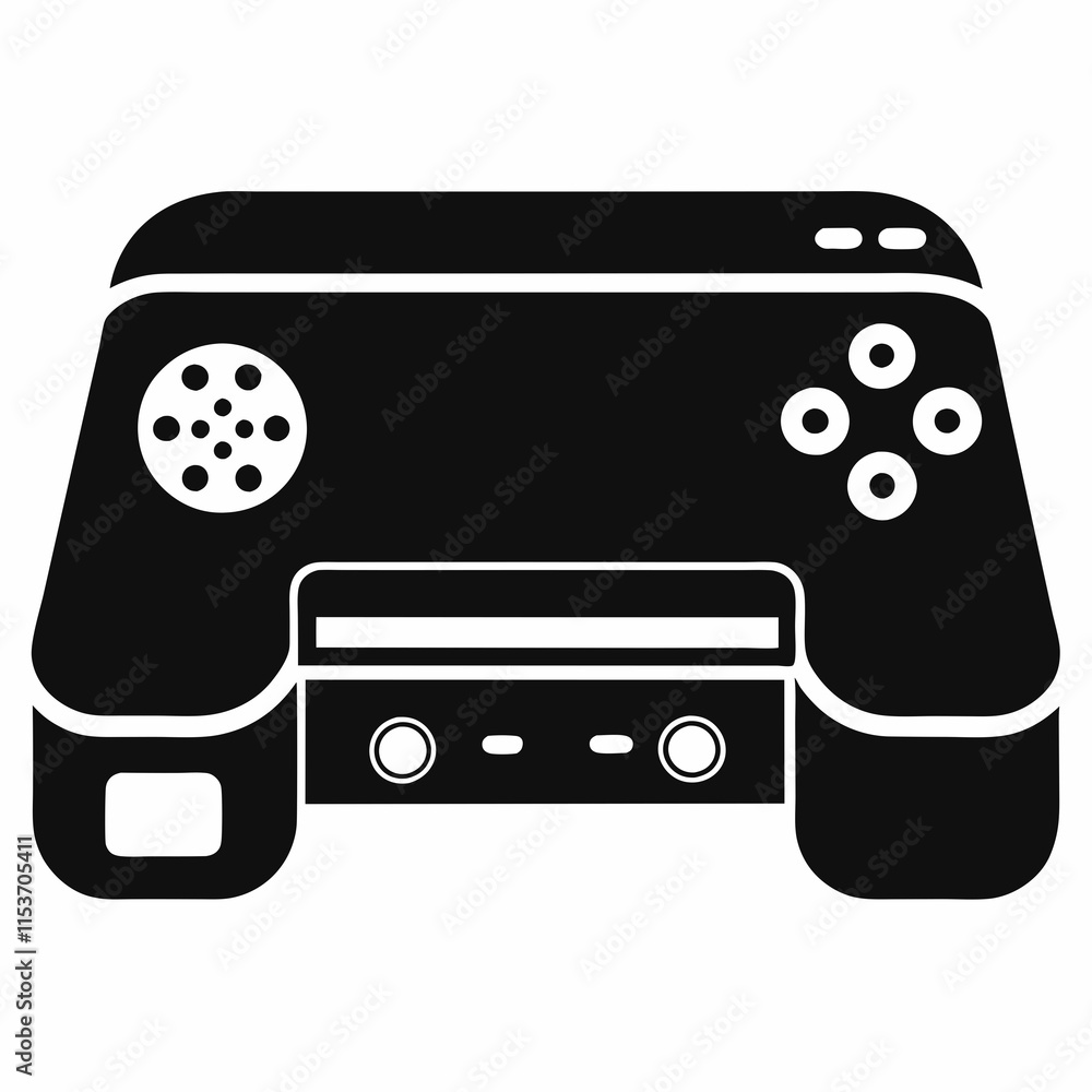 Gaming Console Silhouette Vector Art Gaming Console Silhouette Vector Art