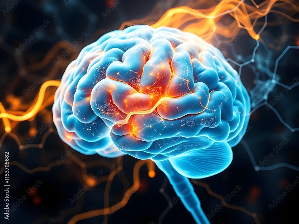 Obraz premium Human brain chemistry 