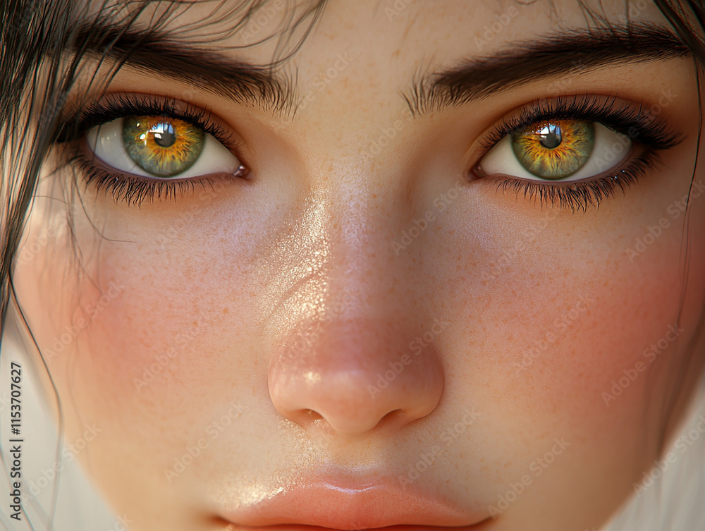 Naklejka premium Close-up photo of beautiful woman