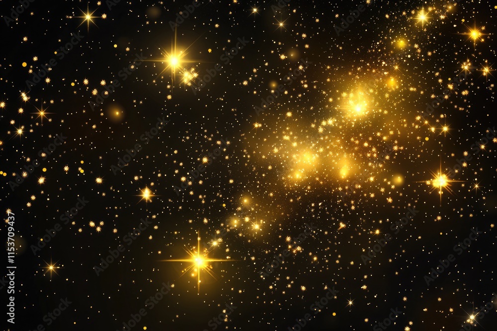 Celestial Nightscape: A Shimmering Starfield Overlapping the Vastness of Space and the Mystical Galaxy Celestial Nightscape: A Shimmering Starfield Overlapping the Vastness of Space and the Mystical Galaxy