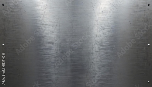 Brushed Metal Sheet With Scratches And Fasteners