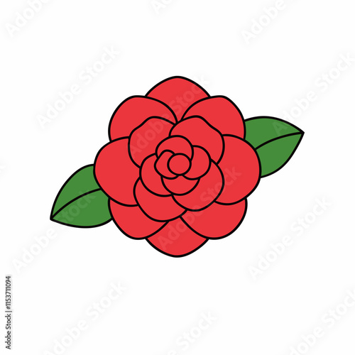 red rose isolated on white