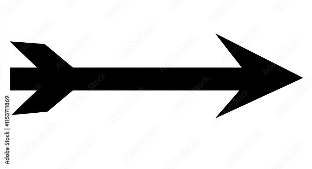 Bold Arrow Icon Indicating Right Direction with Straight Pointed Design in Solid Black Bold Arrow Icon Indicating Right Direction with Straight Pointed Design in Solid Black