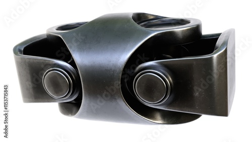 3D rendering of a double universal joint on a light background. 3D rendering.