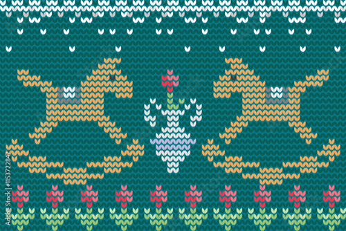 christmas knitted background