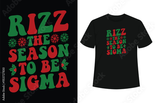 Rizz The Season - Funny Gen Alpha Slang Christmas Teacher T-Shirt