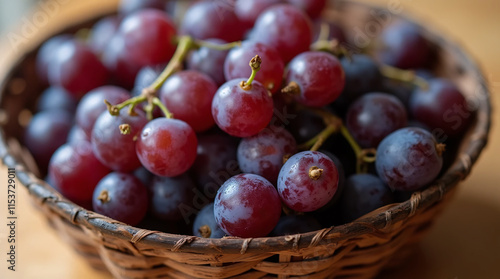 Wallpaper Mural Red Grapes in a Basket Torontodigital.ca