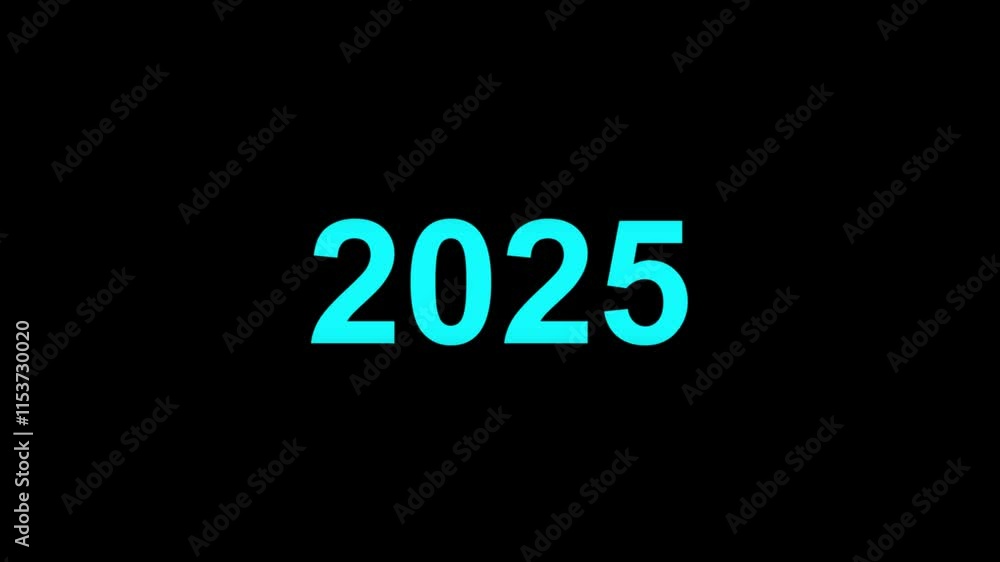 Timeline Scroll from 2015 to 2025 on Black Background . Timeline Scroll from 2015 to 2025 on Black Background .