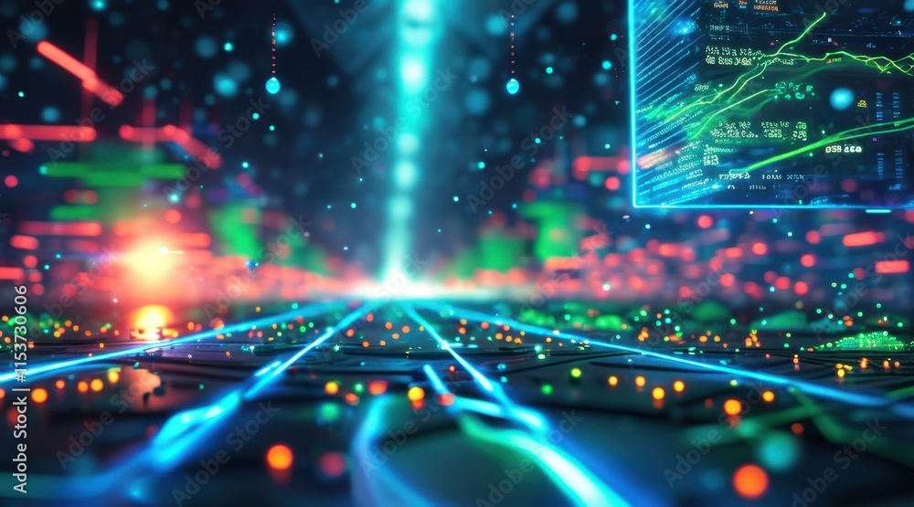 Obraz premium Digital Circuit of Global Economy .