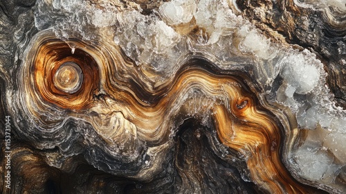 Wallpaper Mural Intricate Patterns of Natural Stone with Swirls and Textures Torontodigital.ca