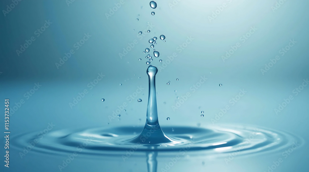 Water Droplet Creating Circular Ripples Water Droplet Creating Circular Ripples