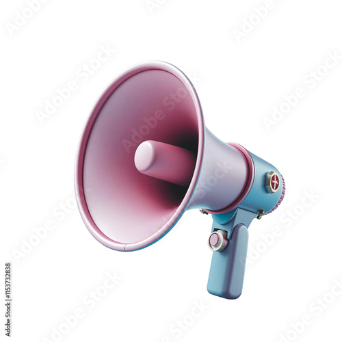 Megaphone icon 3d rendar isolated on transparent