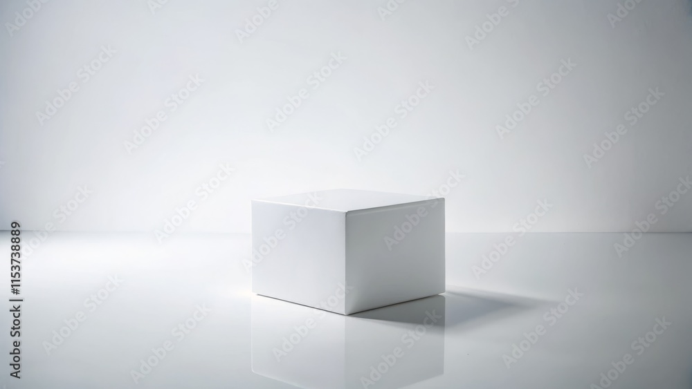 Wide-Angle White Box Mockup: Product Display, Clean Background, Minimalist Packaging Wide-Angle White Box Mockup: Product Display, Clean Background, Minimalist Packaging