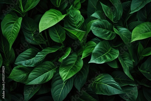 Wallpaper Mural Lush green leaves showing intricate patterns and soft lighting isolated on white background Torontodigital.ca