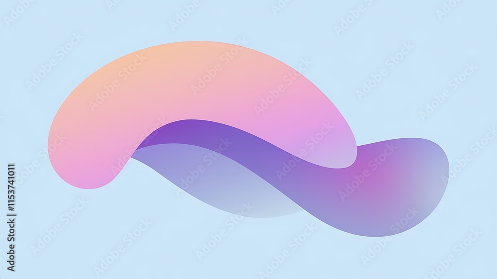 Fototapeta premium Abstract Pastel Shapes Flowing Design
