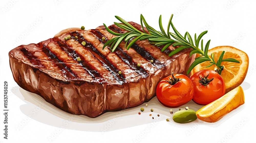 Delicious Ribeye Steak Vector Icon for Food Lovers Delicious Ribeye Steak Vector Icon for Food Lovers