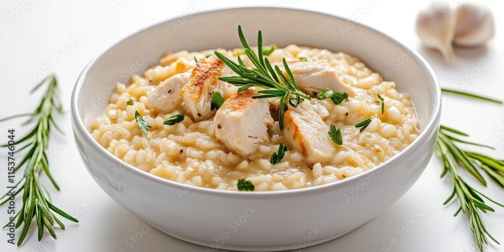 Tasty_chicken_risotto_presented_in_a_clean_isolated_setting_on_a_white_background_showcasing_the_delicious_flavors_of_chicken_risotto_for_an_appetizing_visual_appeal Tasty_chicken_risotto_presented_in_a_clean_isolated_setting_on_a_white_background_showcasing_the_delicious_flavors_of_chicken_risotto_for_an_appetizing_visual_appeal