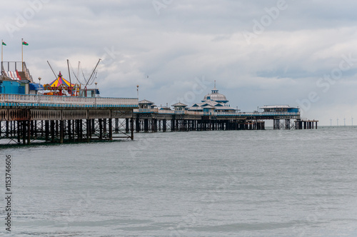 Llandudno is a picturesque seaside town in Wales, known for its elegant Victorian architecture, wide promenade, sandy beaches, and the Great Orme hill offering stunning views. photo