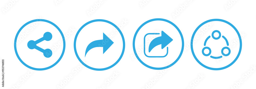 Share icon set. Arrow symbol, Reply send forward icons button. Vector Illustration EPS 10 Share icon set. Arrow symbol, Reply send forward icons button. Vector Illustration EPS 10
