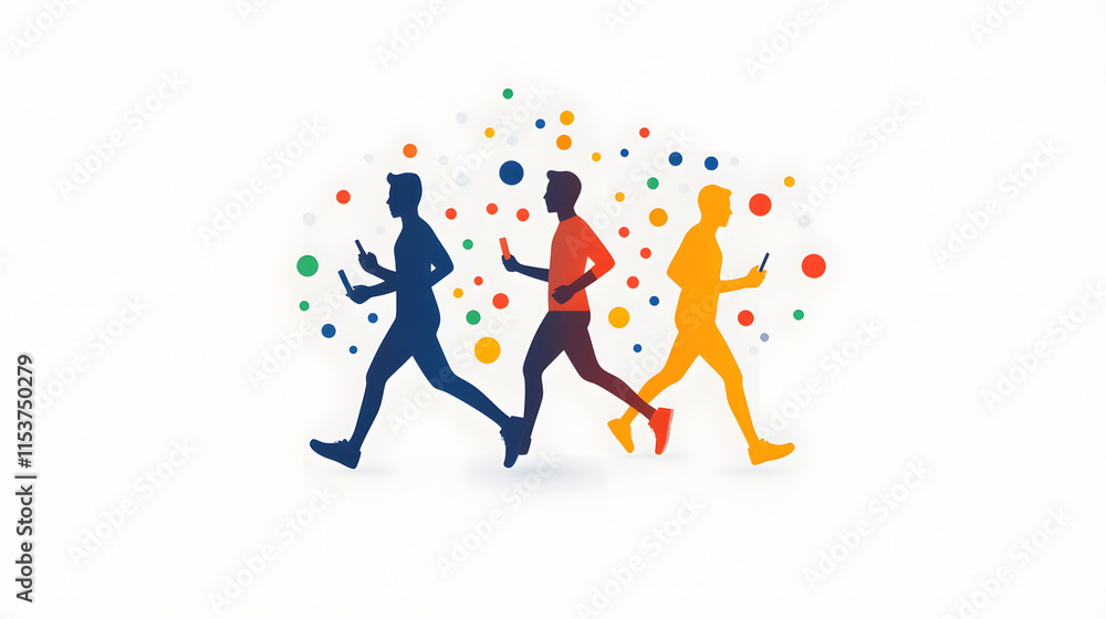 Health data tracking through smartwatches in cool tones, showcasing the seamless integration of technology into daily life for fitness and wellness monitoring, emphasizing the convenience, accuracy, a Health data tracking through smartwatches in cool tones, showcasing the seamless integration of technology into daily life for fitness and wellness monitoring, emphasizing the convenience, accuracy, a