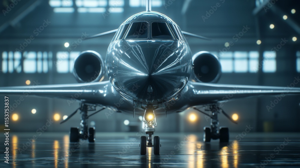 Detailed View of Aircraft in Climate Controlled Hangar Detailed View of Aircraft in Climate Controlled Hangar
