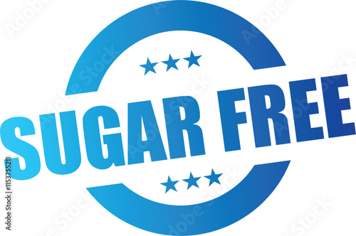 Sugar free label, no sugar sticker, sugar free label for sugar free products