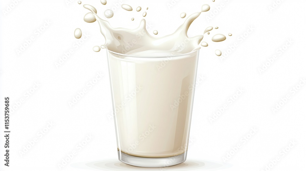 Creative Milk Cartoon Vector Illustration for Various Design Projects Creative Milk Cartoon Vector Illustration for Various Design Projects
