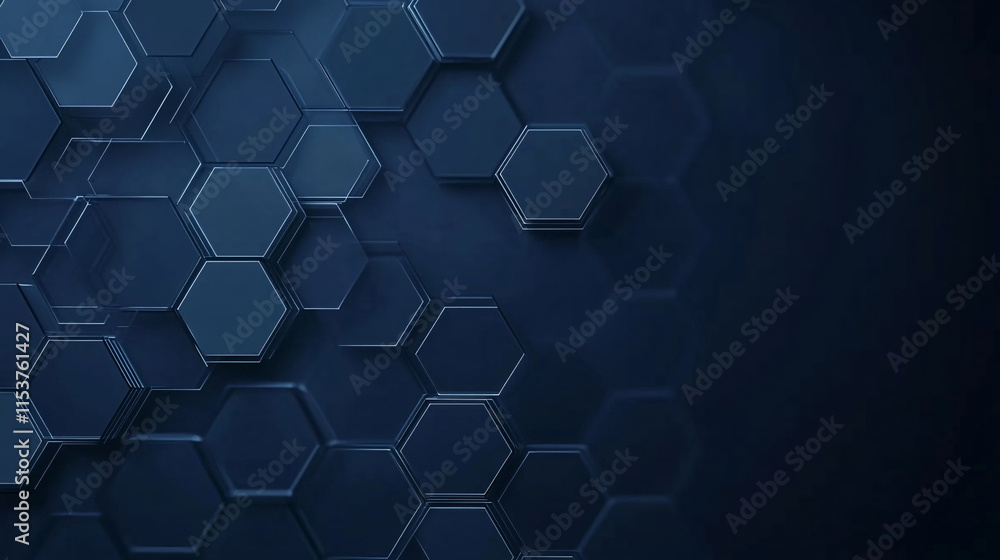 Fototapeta premium biomedical background of blue hexagon
