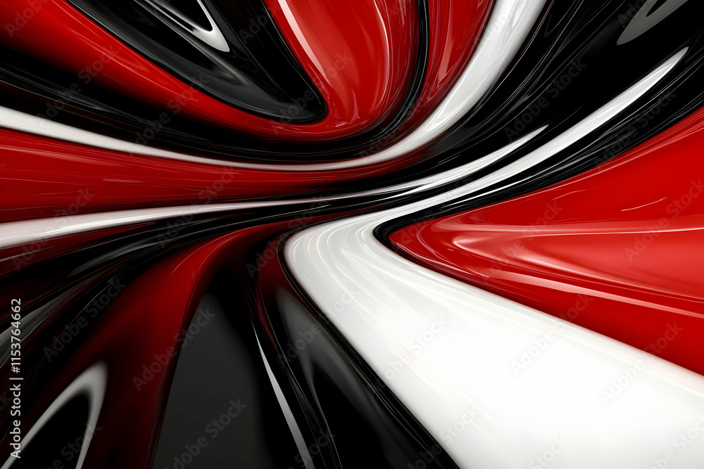 Abstract 3D Red Black White Swirl Background Abstract 3D Red Black White Swirl Background