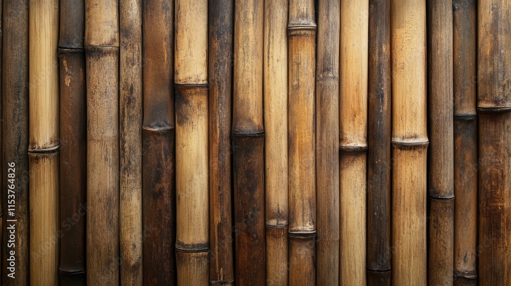 Obraz premium Natural Bamboo Wood Canvas. Textured Background with Warm Brown and Beige Tones