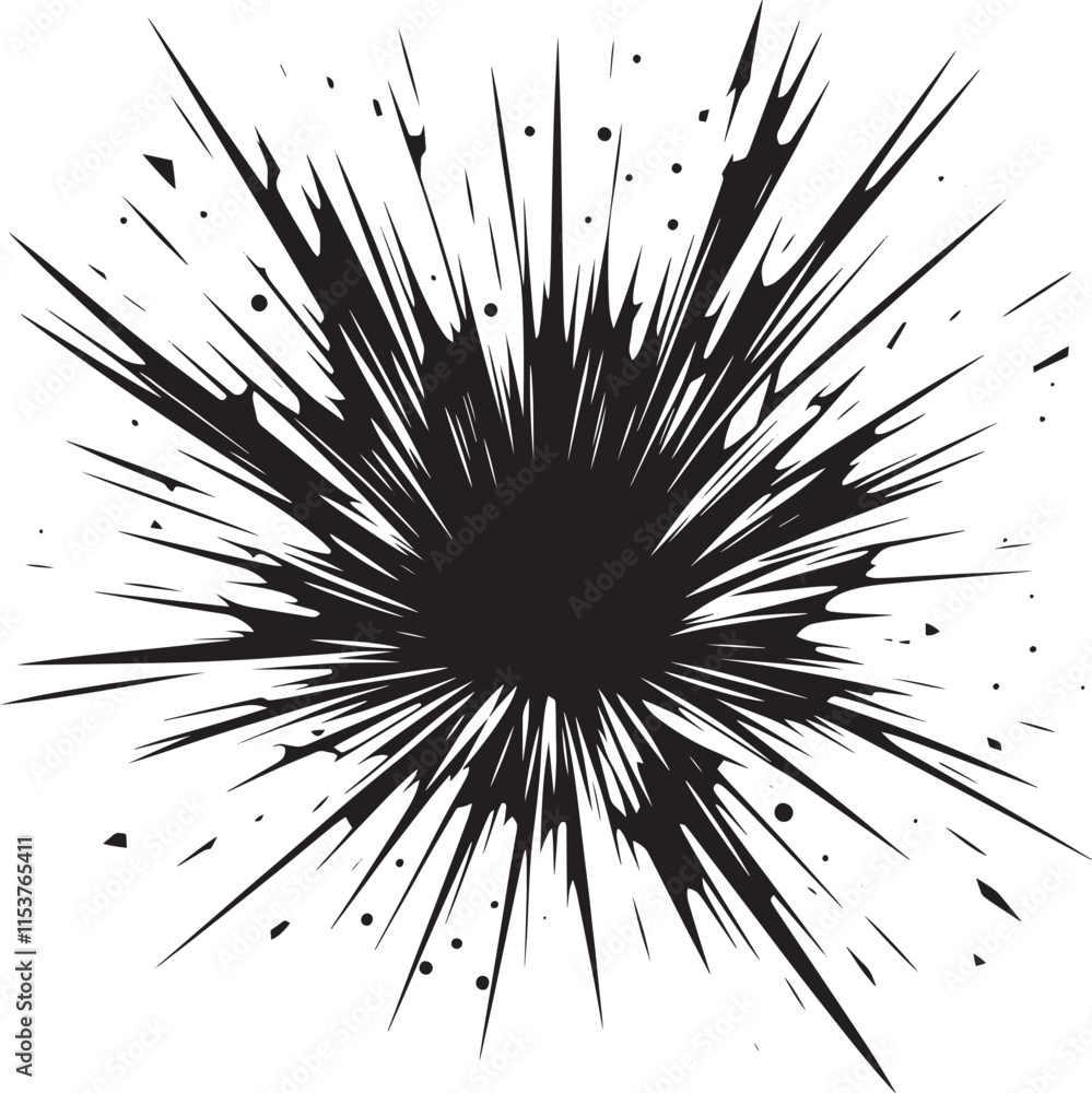 Naklejka premium Glass Crack shape element silhouette vector illustration isolated on a white background