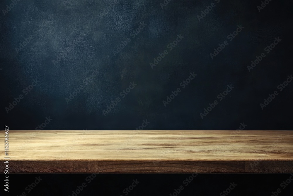 Empty Dark Wooden Tabletops: Close-Up View of Textured Surface Against a Horizontal Background Empty Dark Wooden Tabletops: Close-Up View of Textured Surface Against a Horizontal Background