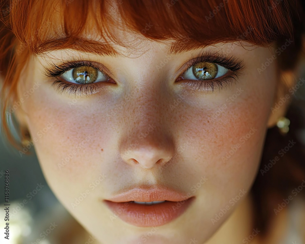 Fototapeta premium Close-up photo of beautiful woman