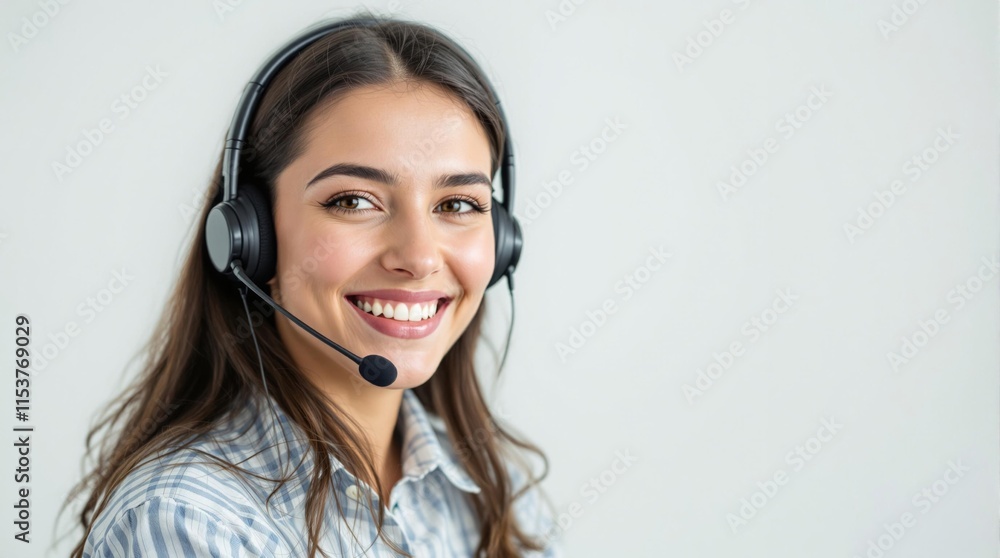 Smiling young woman with a headset, offering excellent customer service and support in a professional and approachable manner.
Smiling young woman with a headset, offering excellent customer service and support in a professional and approachable manner.
