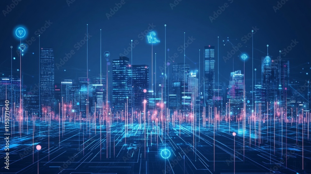 Futuristic High-Tech City with Natural Light Elements Futuristic High-Tech City with Natural Light Elements
