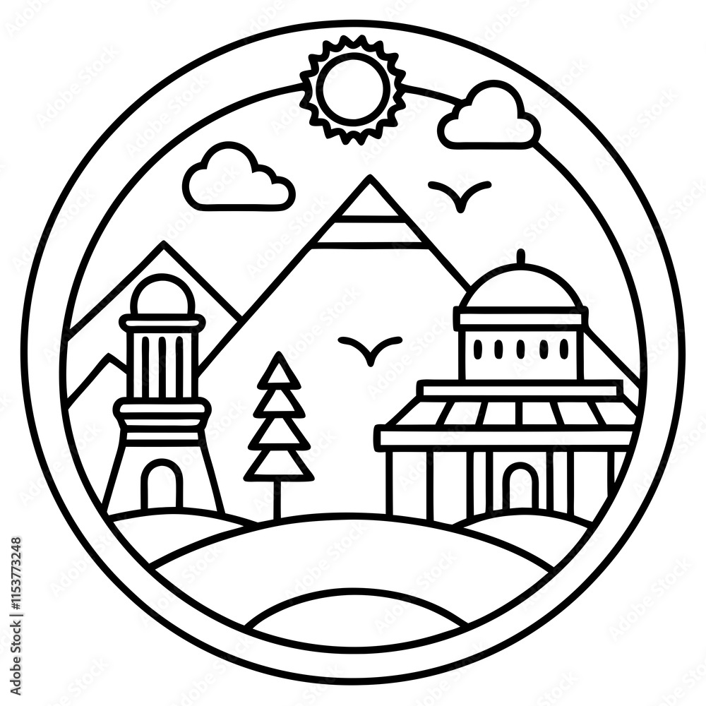 Destined Journeys: Vector Art Illustration Destined Journeys: Vector Art Illustration