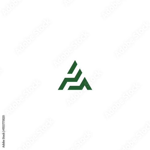 pyramid icon design template. grow up business marketing and finance logo design green