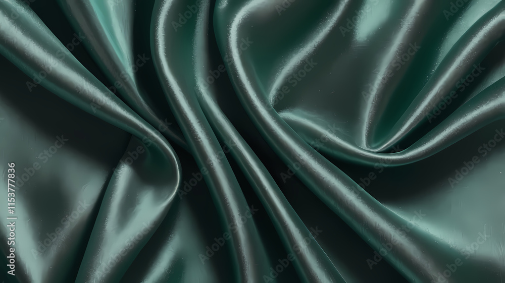 Obraz premium Emerald Silk Drape 