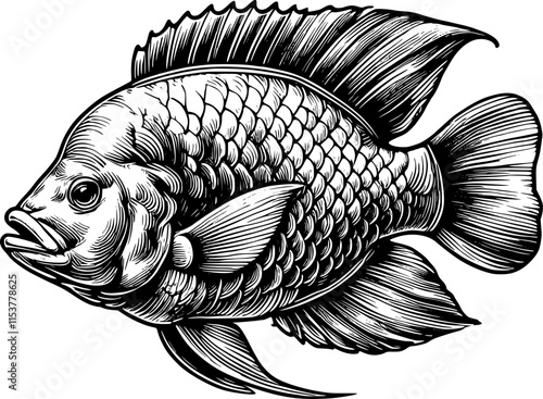 tilapia vector art