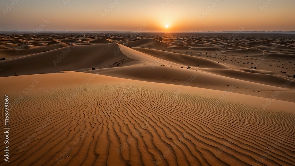 Naklejka premium sunset in the desert