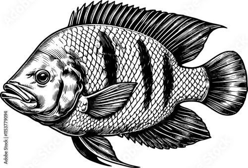 tilapia vector art