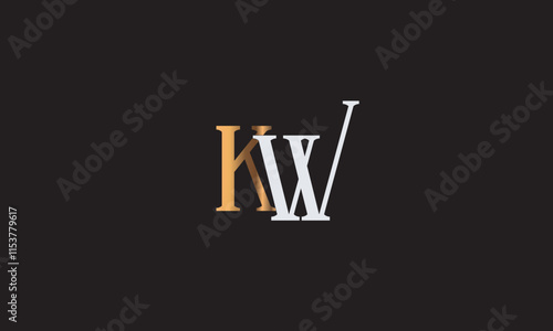 KW, WK, W, K Abstract Letters Logo Monogram	