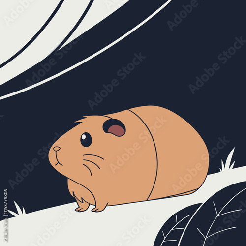 illustrate chunky guinea pig