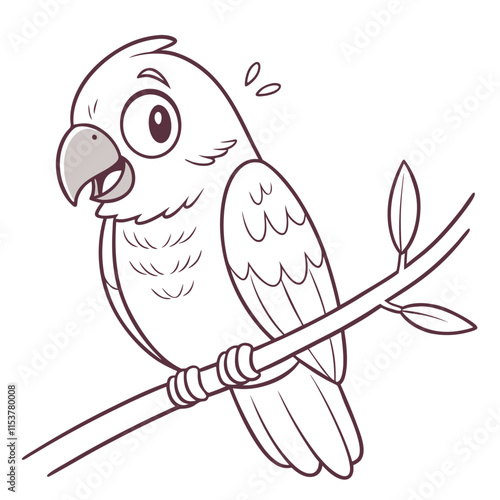 vector chubby parrot