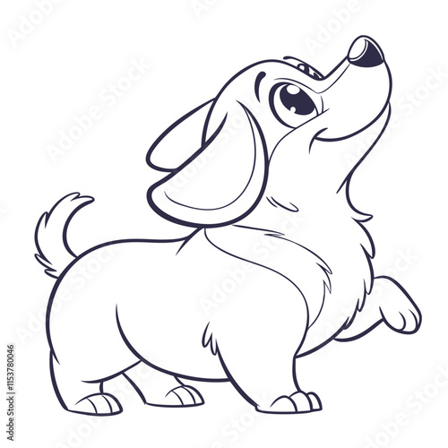 vector plump puppy