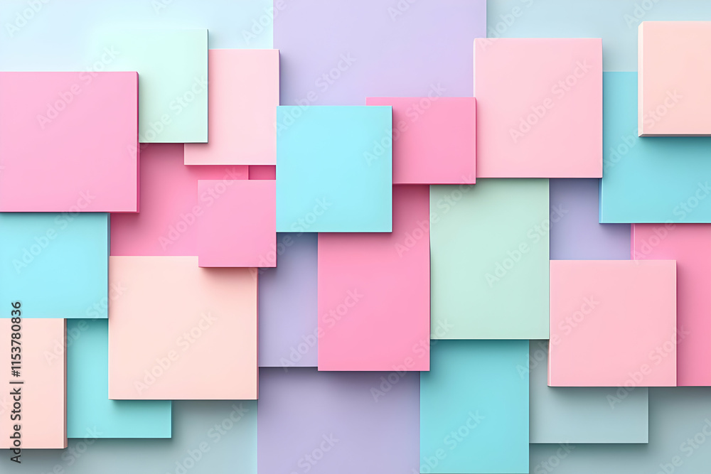 Pastel Cube 3D Abstract Background Pastel Cube 3D Abstract Background