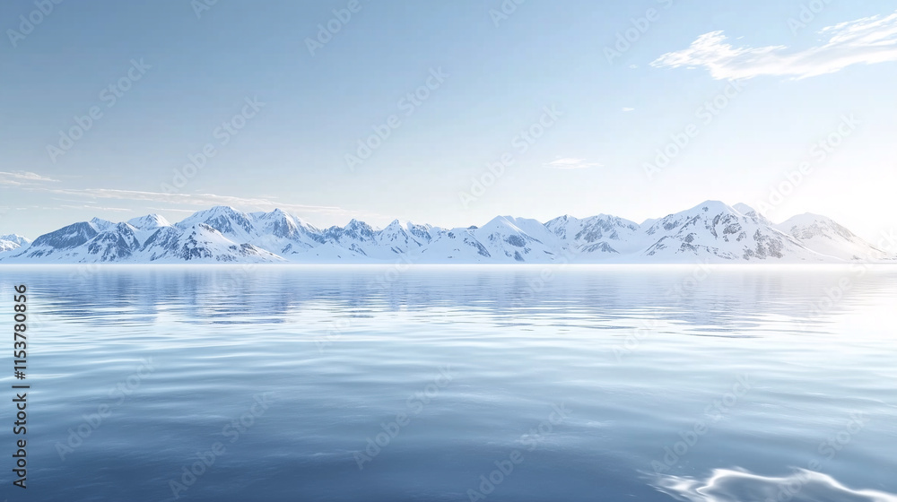 snow mountains and reflection in the lake snow mountains and reflection in the lake