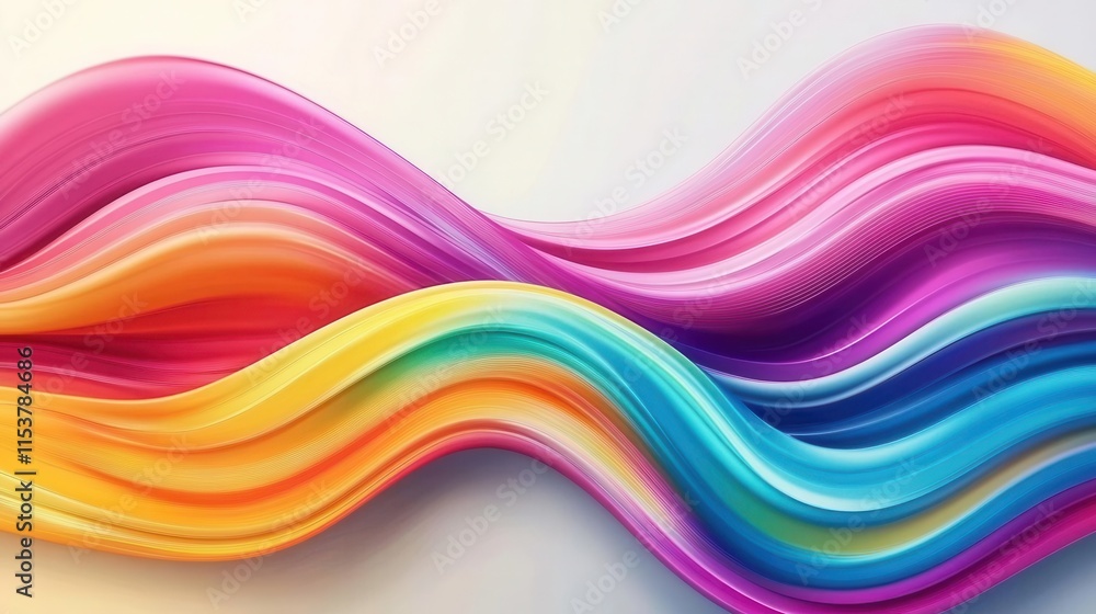 dynamic multicolored wave lines abstract fluid motion design with vibrant rainbow spectrum and smooth flowing curves in modern art style dynamic multicolored wave lines abstract fluid motion design with vibrant rainbow spectrum and smooth flowing curves in modern art style